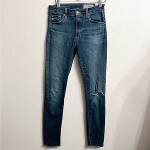 AG ADRIANO GOLDSCHMIED Farrah Skinny Ankle Distressed Stretch‎ High Waisted 26